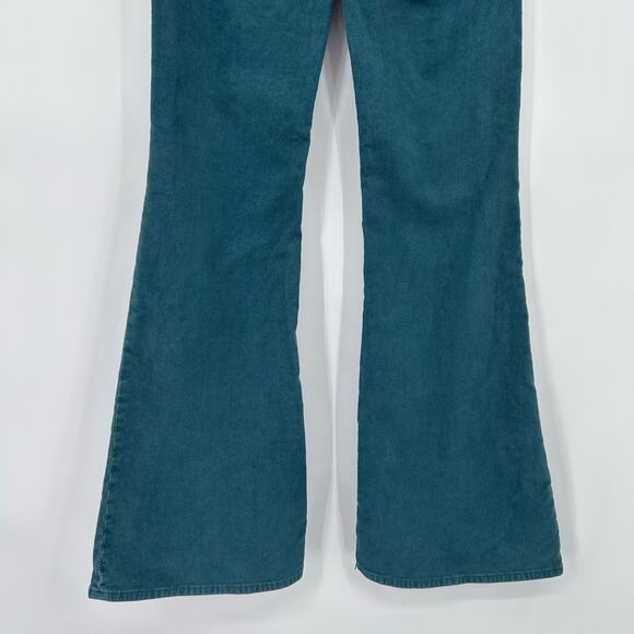 American Eagle Stretch Corduroy Super High-Waisted Flare Pant Green Womens 000 - Picture 11 of 11